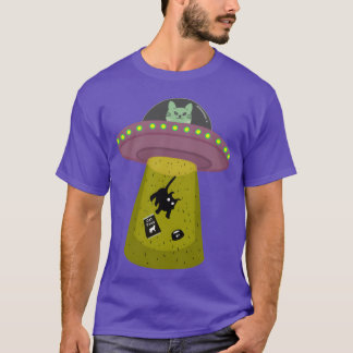 UFO-kattenfamilie T-shirt