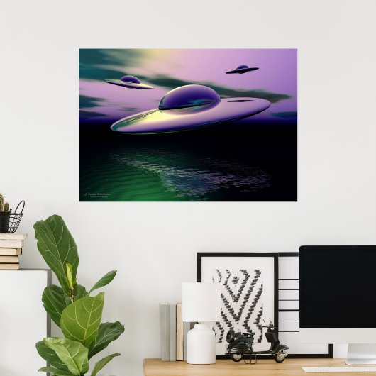 UFO-klassiek Poster (Thuiskantoor)