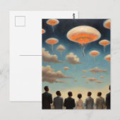 UFO-kwal in de lucht Briefkaart (Voorkant / Achterkant)