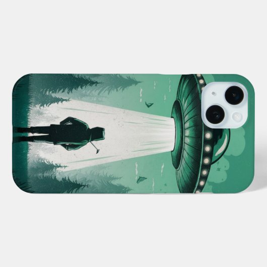 UFO-landing Case-Mate iPhone Case (Achterkant (horizontaal))