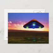 UFO-lichten Briefkaart (Voorkant / Achterkant)
