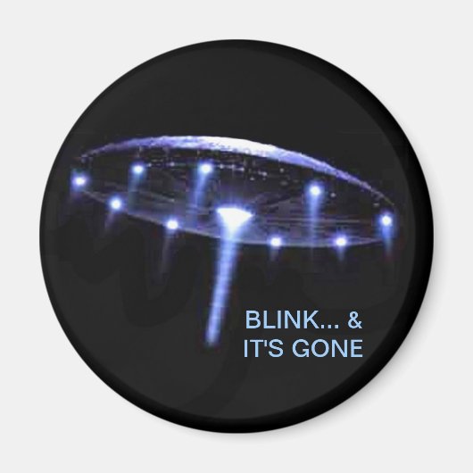 UFO magneet, omhoog, omhoog & weg Magneet (Voorkant)