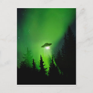 UFO met noordelijke lichten Briefkaart
