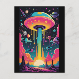 UFO-ontmoeting op planeet 9 Briefkaart