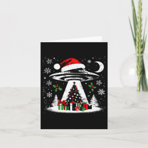 Ufo Ontvoering Kerstboom - Grappige Alien Xmas Lo Kaart