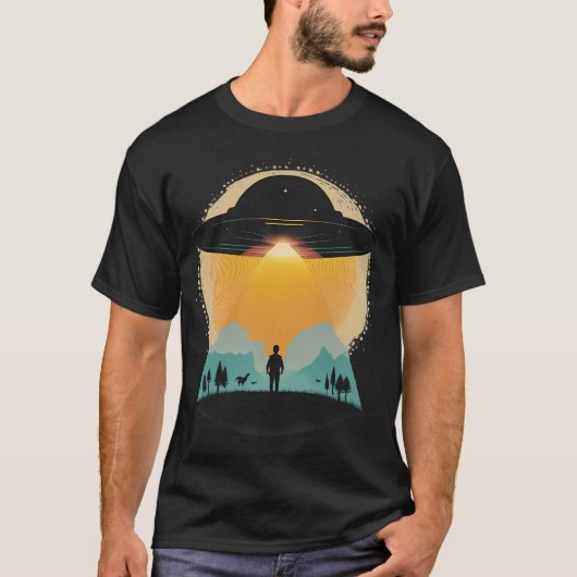 Ufo-ontvoering T-shirt (Voorkant)