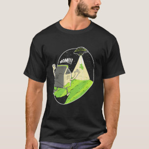 Ufo ontvoert een koe en een pak melk t-shirt