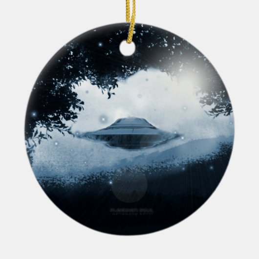 UFO-Ornament Keramisch Ornament (Voorkant)