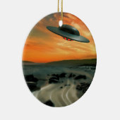 UFO over kust Keramisch Ornament (Rechts)