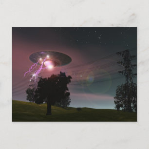 UFO over Powerlines 2 Briefkaart