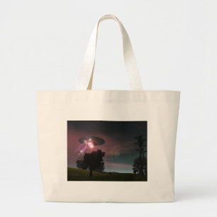 UFO over Powerlines 2-zak Grote Tote Bag