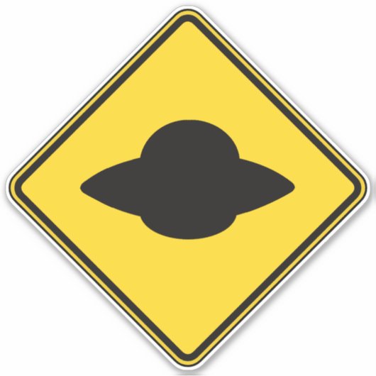 UFO-oversteek Sticker (Voorkant)