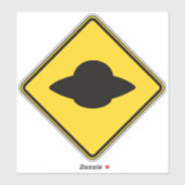 UFO-oversteek Sticker (Vel)
