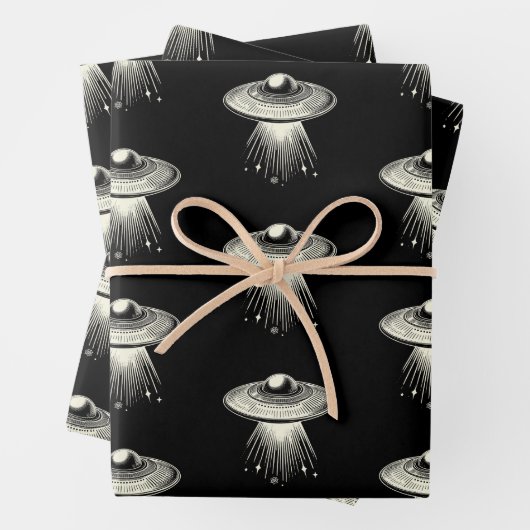 UFO-papiervlootset met onmiddellijke verpakking 3 Inpakpapier Vel (In situ)