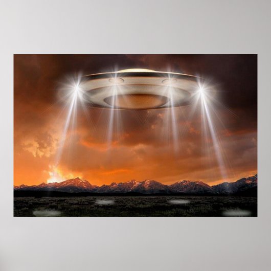 UFO Poster - Arriving (Voorkant)