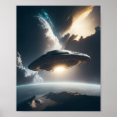 UFO Poster Sci Fi Wall Art Alien Poster (Voorkant)