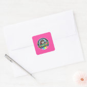 UFO Rainbow Hedgehog Vierkante Sticker (Envelop)