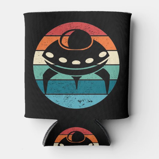 UFO Retro Sunset Blikjeskoeler (Voorkant)