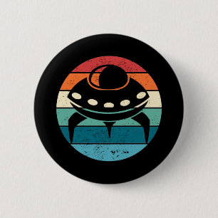 UFO Retro Sunset Ronde Button 5,7 Cm
