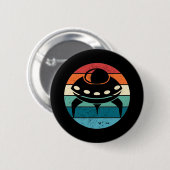UFO Retro Sunset Ronde Button 5,7 Cm (Voorkant /achterkant)
