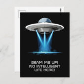 UFO-ruimteschip aangepast briefkaart (Voorkant / Achterkant)