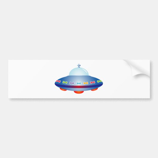 UFO-ruimteschip Bumpersticker (Voorkant)