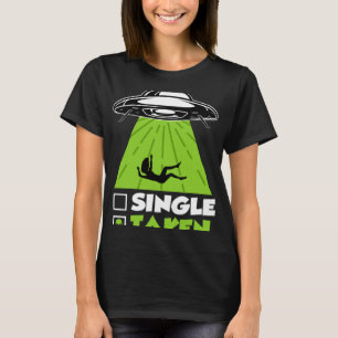 Ufo Single Mannen Fantasy Afgenomen door Aliens Ma T-shirt