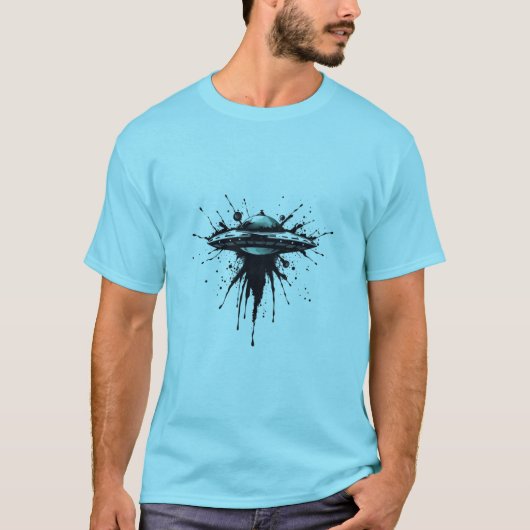 Ufo splash art. t-shirt (Voorkant)