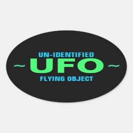 UFO-stickers (4) Ovale Sticker