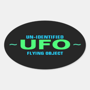 UFO-stickers (4) Ovale Sticker