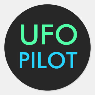 UFO-stickers Ronde Sticker