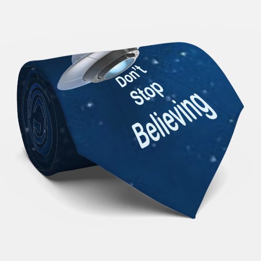 UFO "Stop niet met geloven" Stropdas (Opgerold)