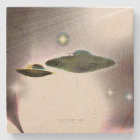 UFO Streaks van lichtsteen Onderzetter (Voorkant)