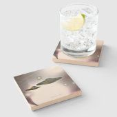 UFO Streaks van lichtsteen Onderzetter (Zijkant)