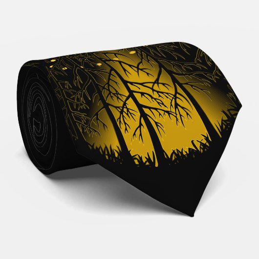 UFO-Stropdas Alien Spaceship Neckties Flying Sauce Stropdas (Opgerold)