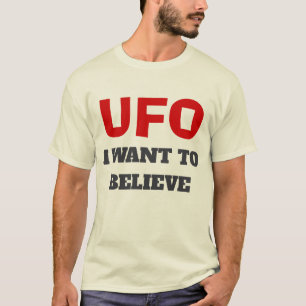 UFO T-Shirt - Ik wil geloven - Natuurlijke kleur