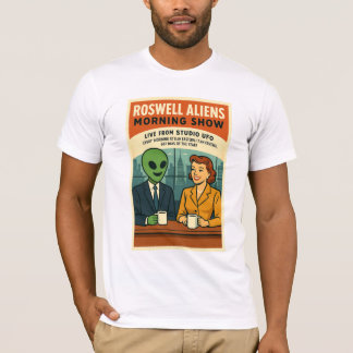 UFO TV Anchorman Morning Show Roswell Aliens T-shirt