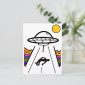 UFO UAP buitenaardse ontvoering Briefkaart (Staand voorkant)