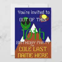 UFO - uitnodiging voor Alien Birthday