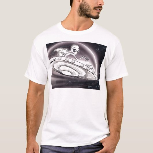 UFO-vliegen T-shirt (Voorkant)