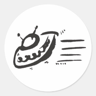 UFO - vliegende schok - ruimteschip Ronde Sticker