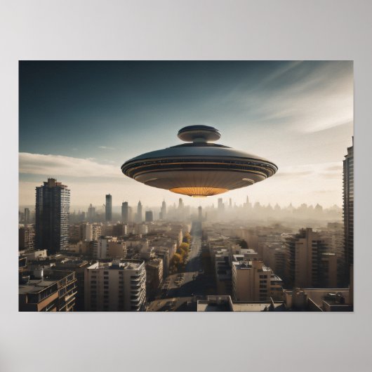 UFO-vliegensucer Poster (Voorkant)