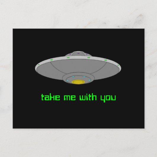 UFO - vrijwillige ontvoering Briefkaart (Voorkant)