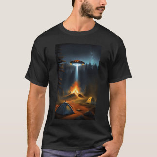 UFO vuurt op kampeerende vrienden T-shirt