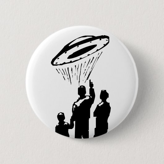 UFO-waarneming Ronde Button 5,7 Cm (Voorkant)