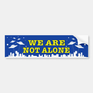 UFO We zijn niet alleen decimaal met ET-ruimtevaar Bumpersticker