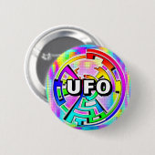 UFO (you may change the words) Ronde Button 5,7 Cm (Voorkant /achterkant)