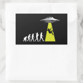 UFOevolutie Rechthoekige Sticker (Tas)