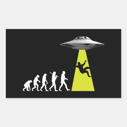 UFOevolutie Rechthoekige Sticker (Voorkant)