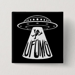 UFOMG VIERKANTE BUTTON 5,1 CM